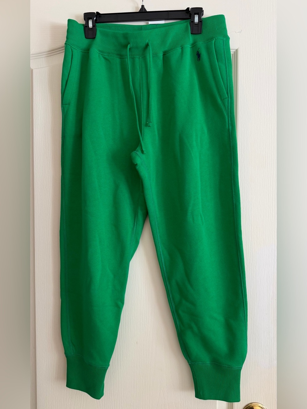 Polo by Ralph Lauren women Bright Green Cotton Joggers Sz M NWT